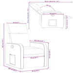 vidaXL Fauteuil inclinable Taupe Tissu