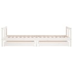 vidaXL Cadre de lit enfant tiroirs blanc 80x200 cm bois de pin massif