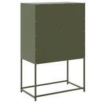 vidaXL Meuble TV vert olive 68x39x60 5 cm acier