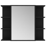 vidaXL Ensemble de meubles de salle de bain 4 Pièces Noir Aggloméré