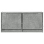 vidaXL Meuble TV mural avec lumières LED gris béton 80x31x35 cm