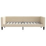 vidaXL Lit de jour avec matelas crème 80x200 cm tissu