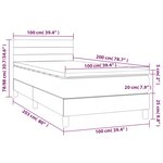 vidaXL Sommier à lattes de lit matelas et LED Marron foncé 100x200 cm