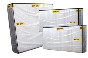 Kit Protection Matelas Ultra Résistant – Pack 3 Housses Imperméables, 1 pour 2 personnes et 2 pour 1 personne.
