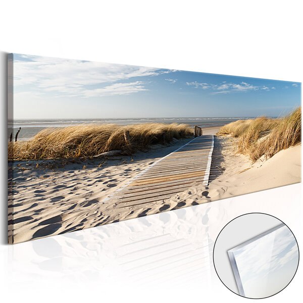 Tableau sur verre acrylique - wild beach [glass] l x h en cm 135x45