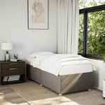 vidaXL Cadre de lit sans matelas taupe 90x200 cm tissu