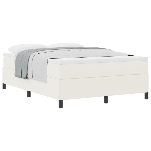 VidaXL Cadre de lit Crème 160x200 cm en tissu en velours côtelé