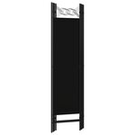 vidaXL Cloison de séparation 4 panneaux Noir 160 x 180 cm