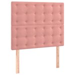 vidaXL Sommier à lattes de lit et matelas Rose 80x200 cm Velours
