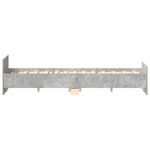 vidaXL Cadre de lit sans matelas gris béton 135x190 cm