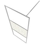 vidaXL Paroi de douche et étagère Chrome 90x195 cm Verre ESG&Aluminium