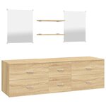 vidaXL Ensemble de meubles salle de bain 5 Pièces chêne bois d'ingénierie