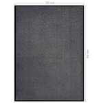 vidaXL Paillasson Anthracite 60x80 cm