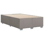 vidaXL Sommier à lattes de lit avec matelas Taupe 120x200 cm Tissu