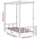 vidaXL Cadre de lit pour enfants blanc 90x200 cm bois de pin massif