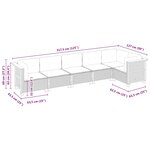 vidaXL Salon de jardin 6 Pièces avec coussins gris résine tressée