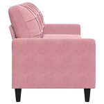 vidaXL Canapé à 3 places Rose 210 cm Velours