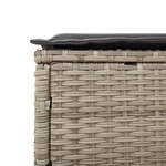 vidaXL Chaises longues avec coussins lot de 2 gris résine tressée