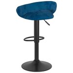 Vidaxl tabourets de bar 2 pcs bleu velours