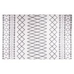 vidaXL Tapis lavable antidérapant 80x150 cm Noir et blanc