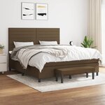vidaXL Sommier à lattes de lit avec matelas Marron foncé 160x200 cm