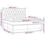 vidaXL Sommier à lattes de lit avec matelas Noir 160x200 cm Tissu