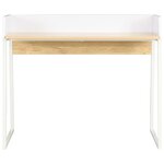 vidaXL Bureau Blanc et chêne 90x60x88 cm