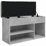 vidaXL Banc à chaussures gris béton 82x32x45 5 cm bois d'ingénierie