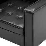 vidaXL Fauteuil noir similicuir