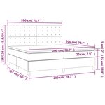 vidaXL Sommier à lattes de lit matelas et LED Vert foncé 200x200 cm