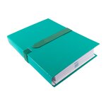Chemise Extensible Balacron Sans Rabat Sangle Scratch - 24x32cm - Vert - X 10 - Exacompta