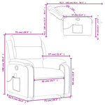 vidaXL Fauteuil de massage inclinable Jaune Velours