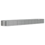 vidaXL Lit surélevé de jardin Acier enduit de poudre Argenté