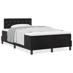 Lit box spring vidaXL avec matelas Noir 120x200 cm Velours