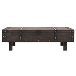 vidaXL Table basse Bois massif style vintage 120x55x35 cm