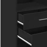 vidaXL Buffet haut noir 30x42 5x124 cm bois d'ingénierie