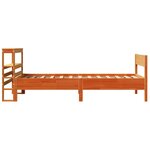 vidaXL Cadre de lit sans matelas cire marron 90x200 cm bois pin massif