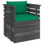 vidaXL Salon palette de jardin 6 Pièces avec coussins Bois de pin massif