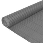 vidaXL Clôture de jardin Double face PVC 90 x 500 cm Gris