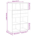 vidaXL Buffet haut noir 80x42 5x124 cm bois d'ingénierie