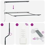 Store rétractable automatique vidaXL gris clair 300x250 cm