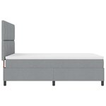 vidaXL Lit à ressorts avec matelas & LED gris clair 160x200 cm en tissu