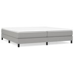 vidaXL Cadre de lit sans matelas gris clair 200x200 cm tissu