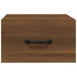 vidaXL Tables de chevet murales 2 Pièces Chêne marron 35x35x20 cm