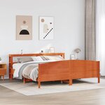 vidaXL Cadre de lit sans matelas cire marron 180x200cm bois pin massif