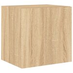 vidaXL Meubles TV muraux lumières LED 2 Pièces chêne sonoma 40 5x35x40 cm