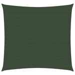vidaXL Voile d'ombrage 160 g/m² Vert foncé 5x5 m PEHD