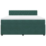 vidaXL Sommier à lattes de lit et matelas Vert foncé 180x200cm Velours