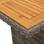 vidaXL Ensemble à manger de jardin et coussins 9 Pièces beige Poly rotin