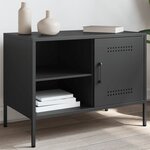 vidaXL Meuble TV noir 68x39x50 5 cm acier